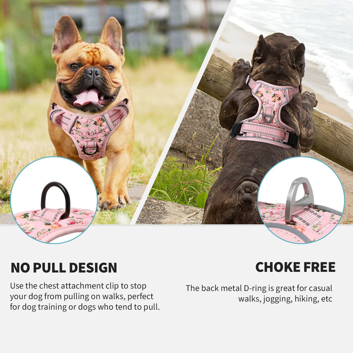 HEELE Animal Harness in S, Flower-Pink