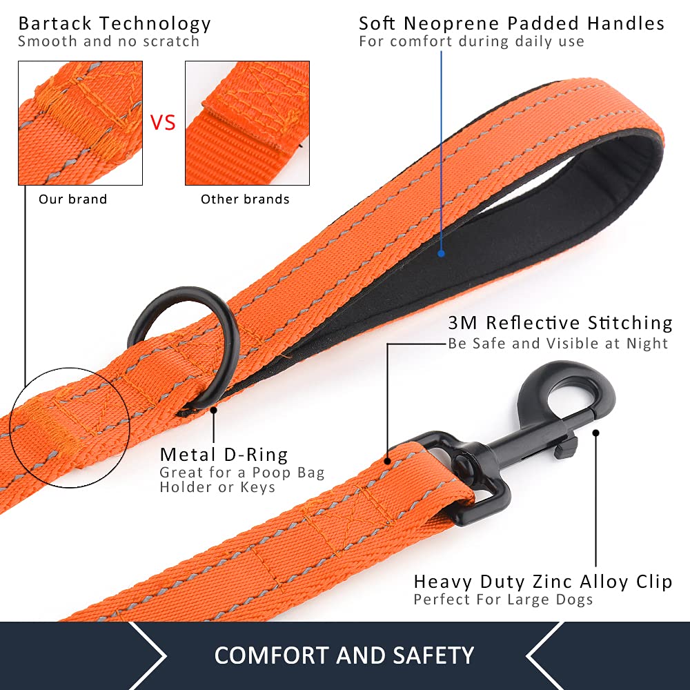 PLUTUS PET Leash in 4 FT, Orange