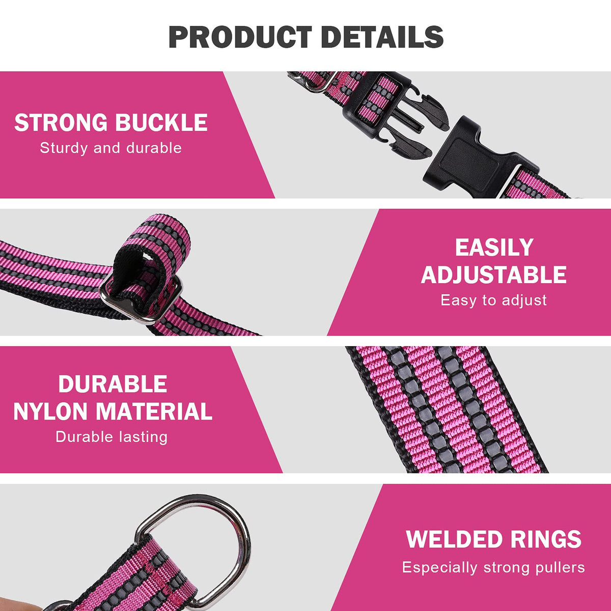 Hikiko Animal Collar in X-Small, Pink