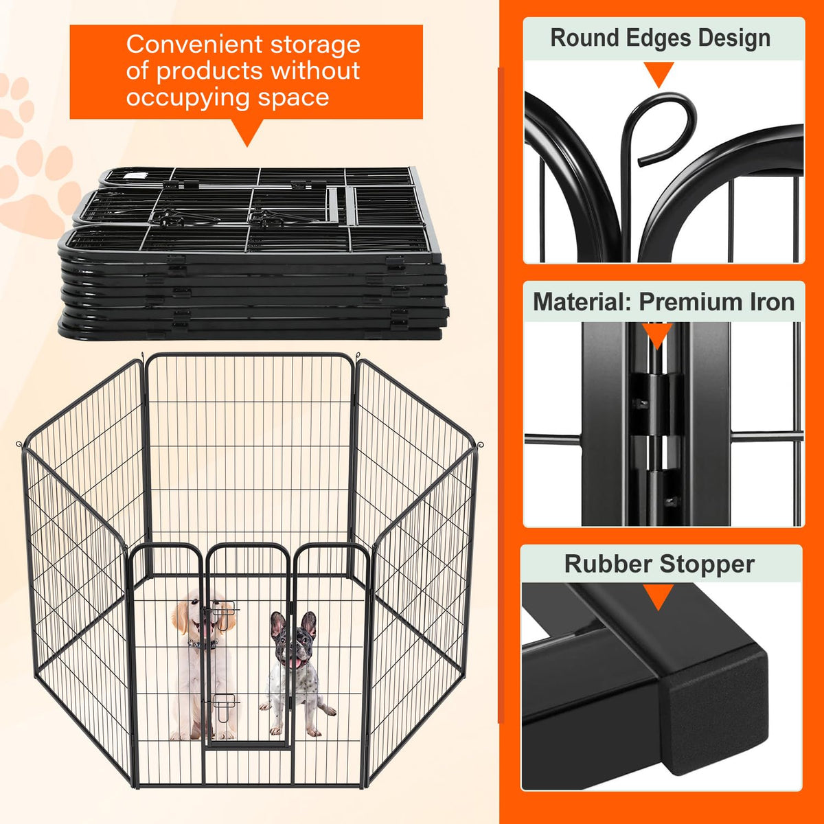 FDW Pet Playpen in Black