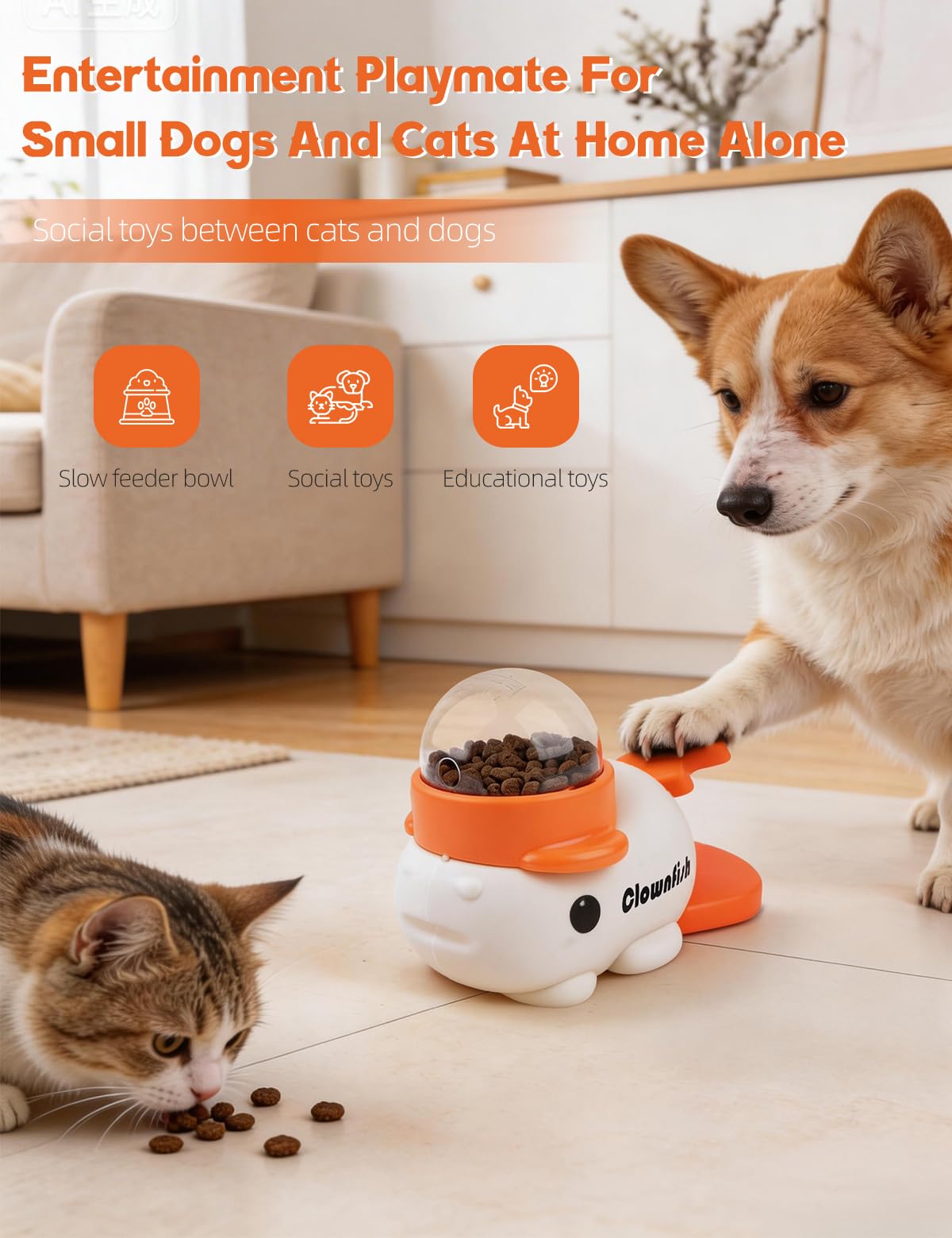 Generic Pet Feeder in white
