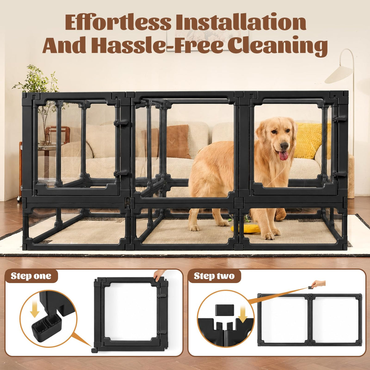 EVOTAILS Pet Playpen in 10", Black