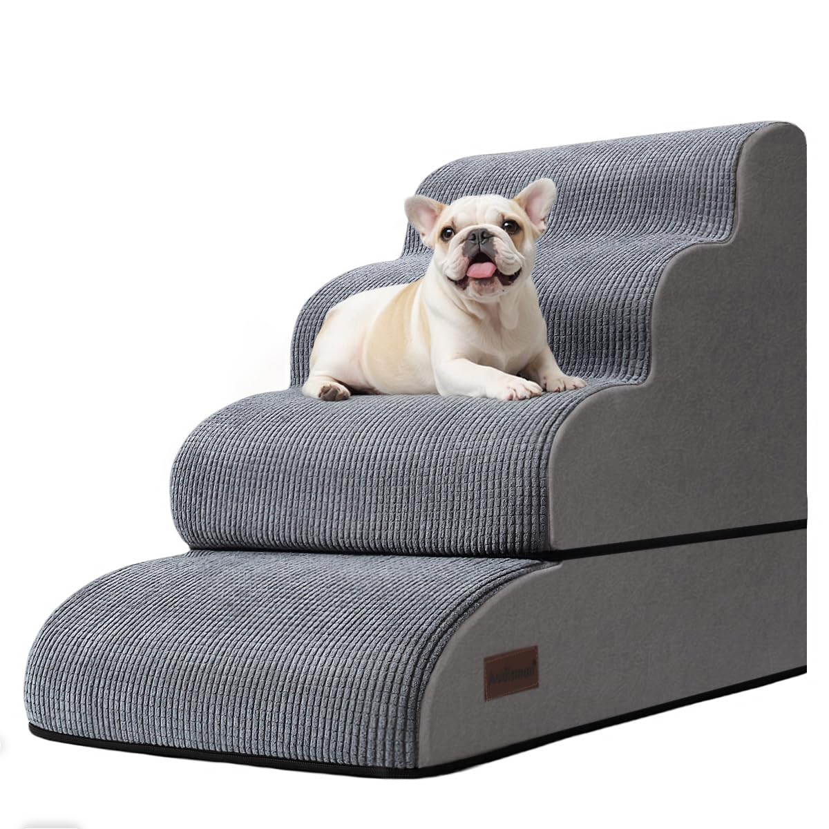 aodisman Animal Stair in Split Design 4-Step 21"H, Grey