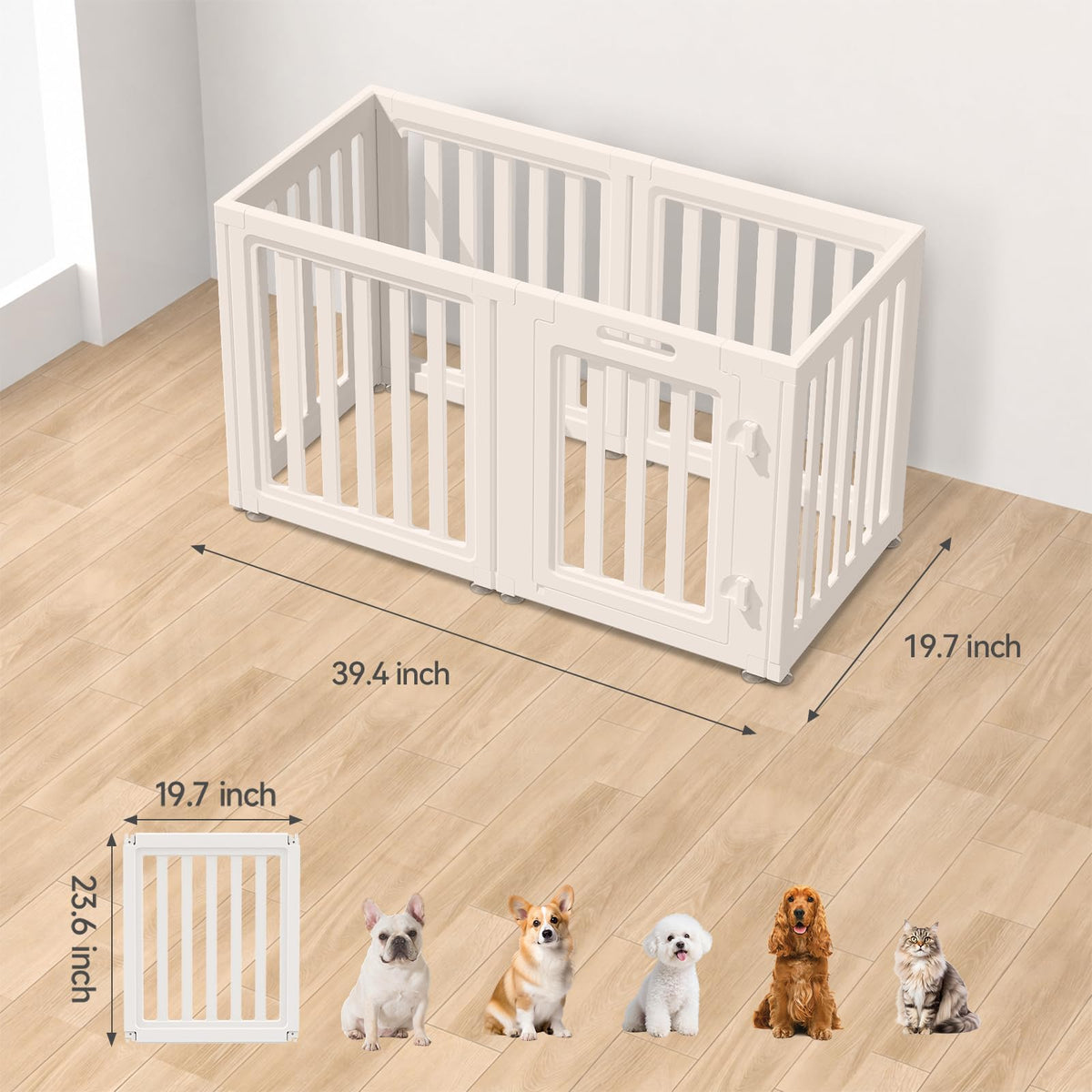 everfront Pet Playpen in 24", White