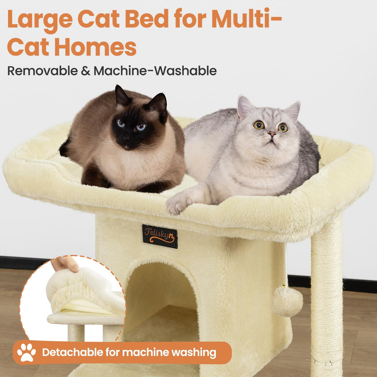 Feliskyn Pet Activity Structure in 28 Inches, Beige