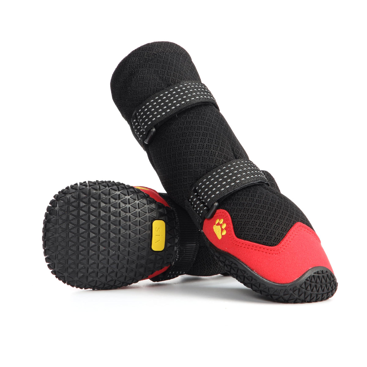 MUSIMC Paw Hoof Protector in Size 2: 1.77''x1.57''(L*W), B-Black red
