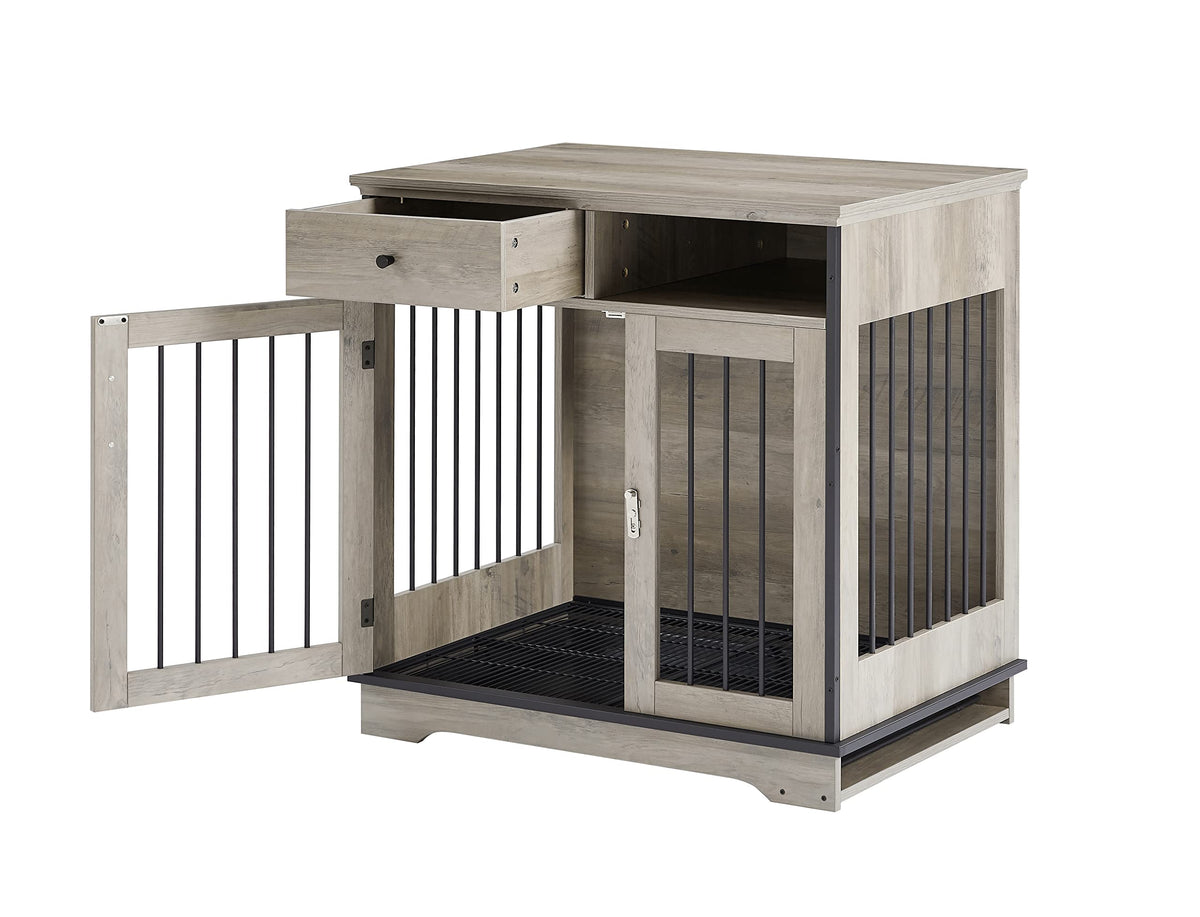 NicBex Animal Cage in 32.3"L x 22.8"W x 33.5"H, Grey