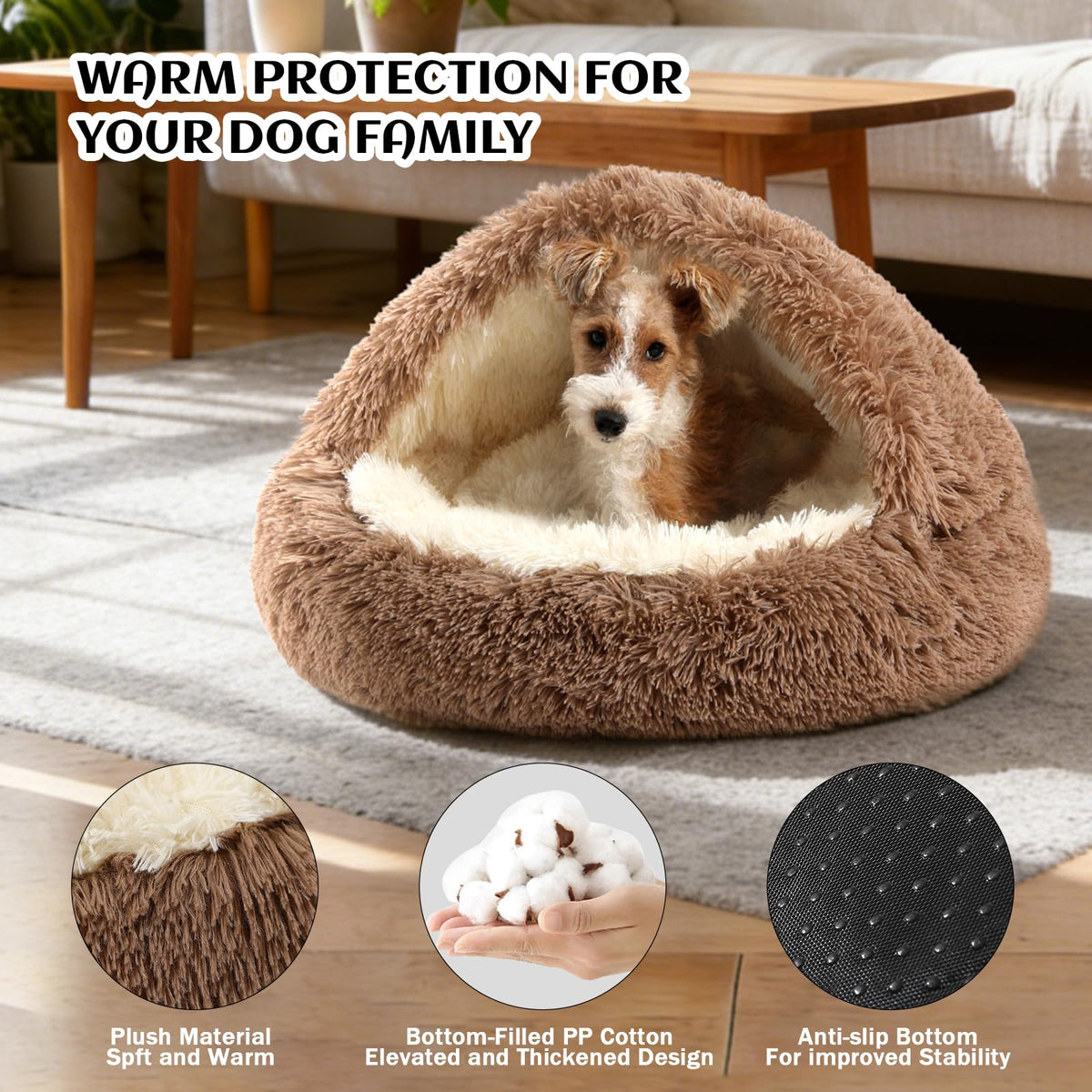 NOYAL Pet Bed Mat in X-Small 15.7'', Brown