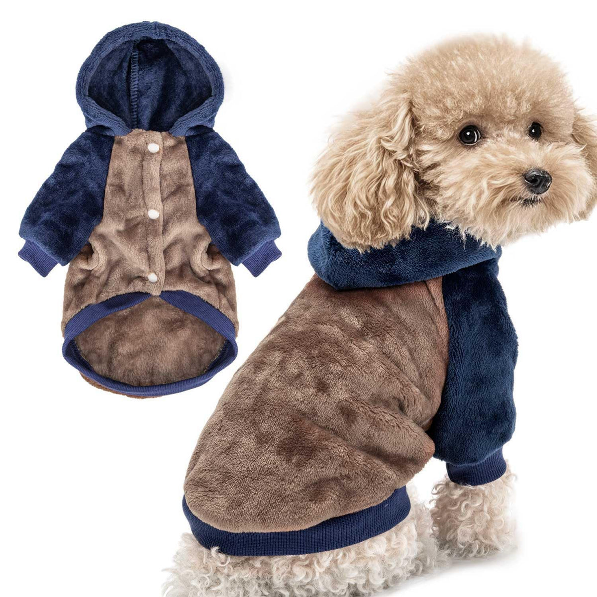 FABRICASTLE Pet Apparel in XX-Small, Khaki-Navy