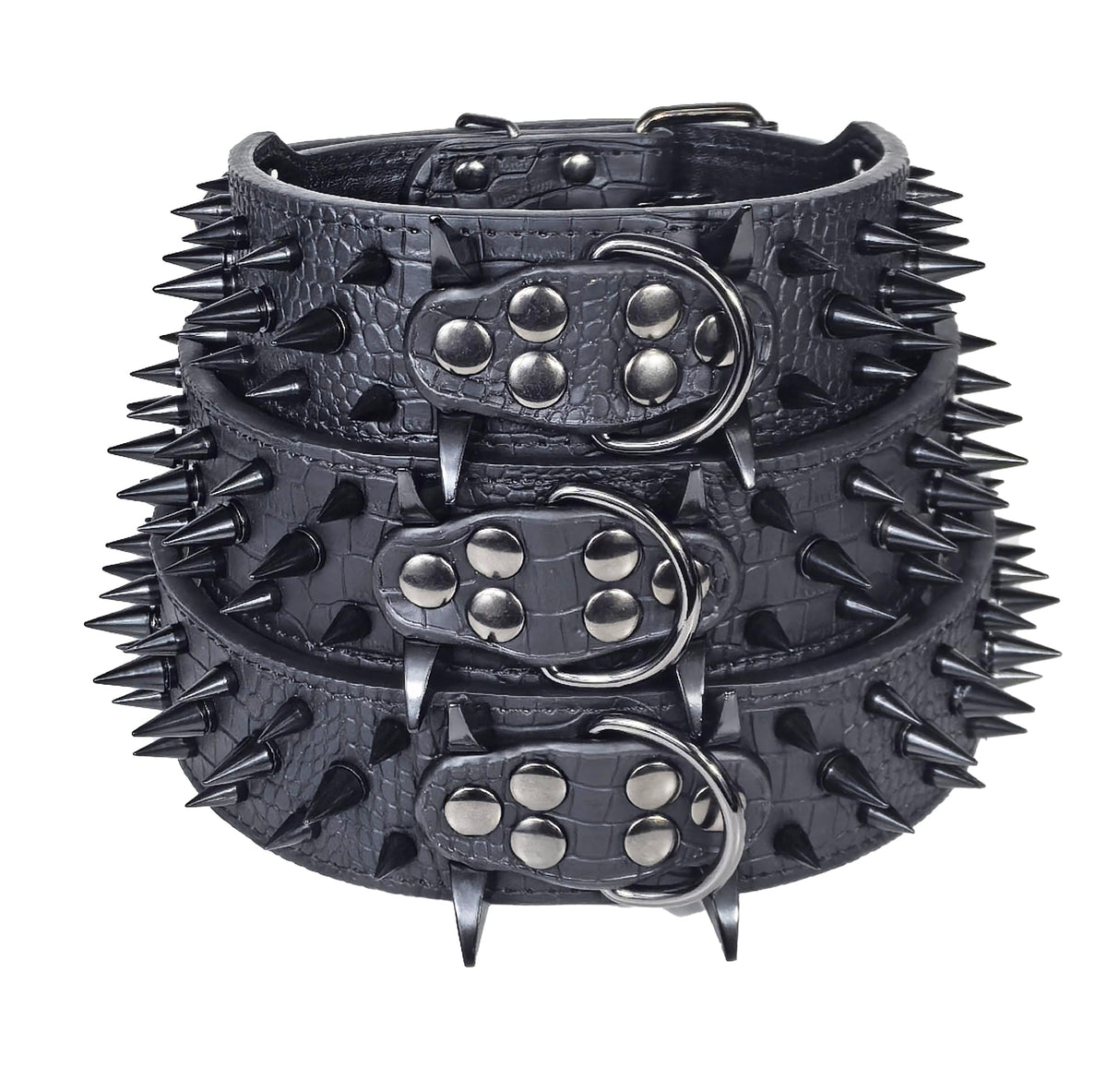 Kawagogo Animal Collar in Width:2'' Adjust:17''-20'', Black
