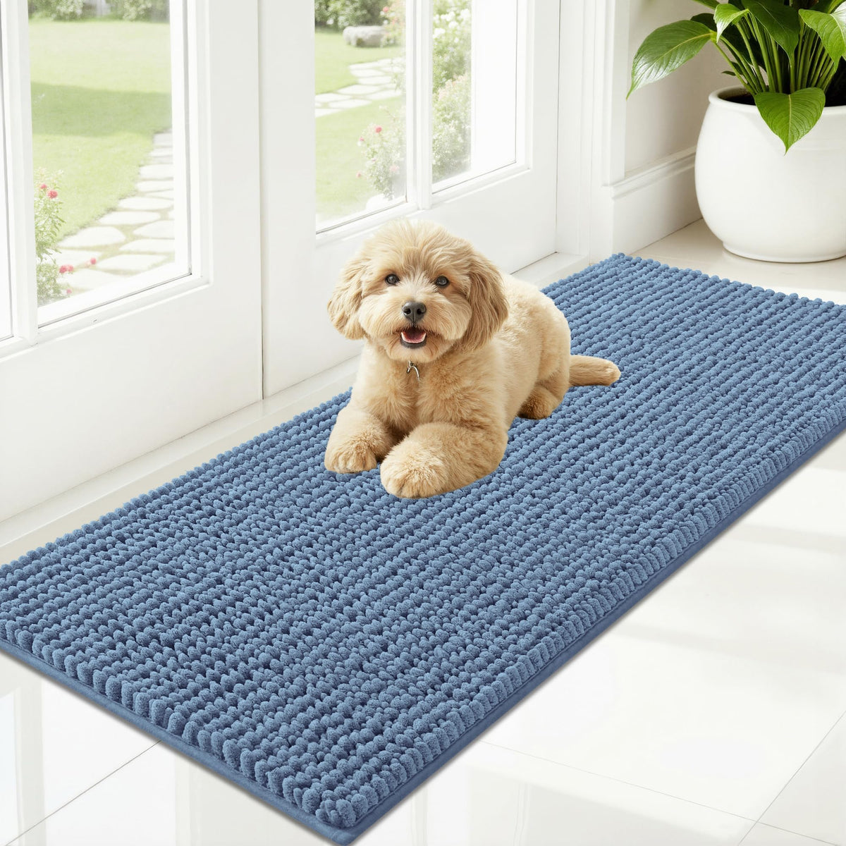 OLANLY Pet Bed Mat in 47" X 20", Airy Blue