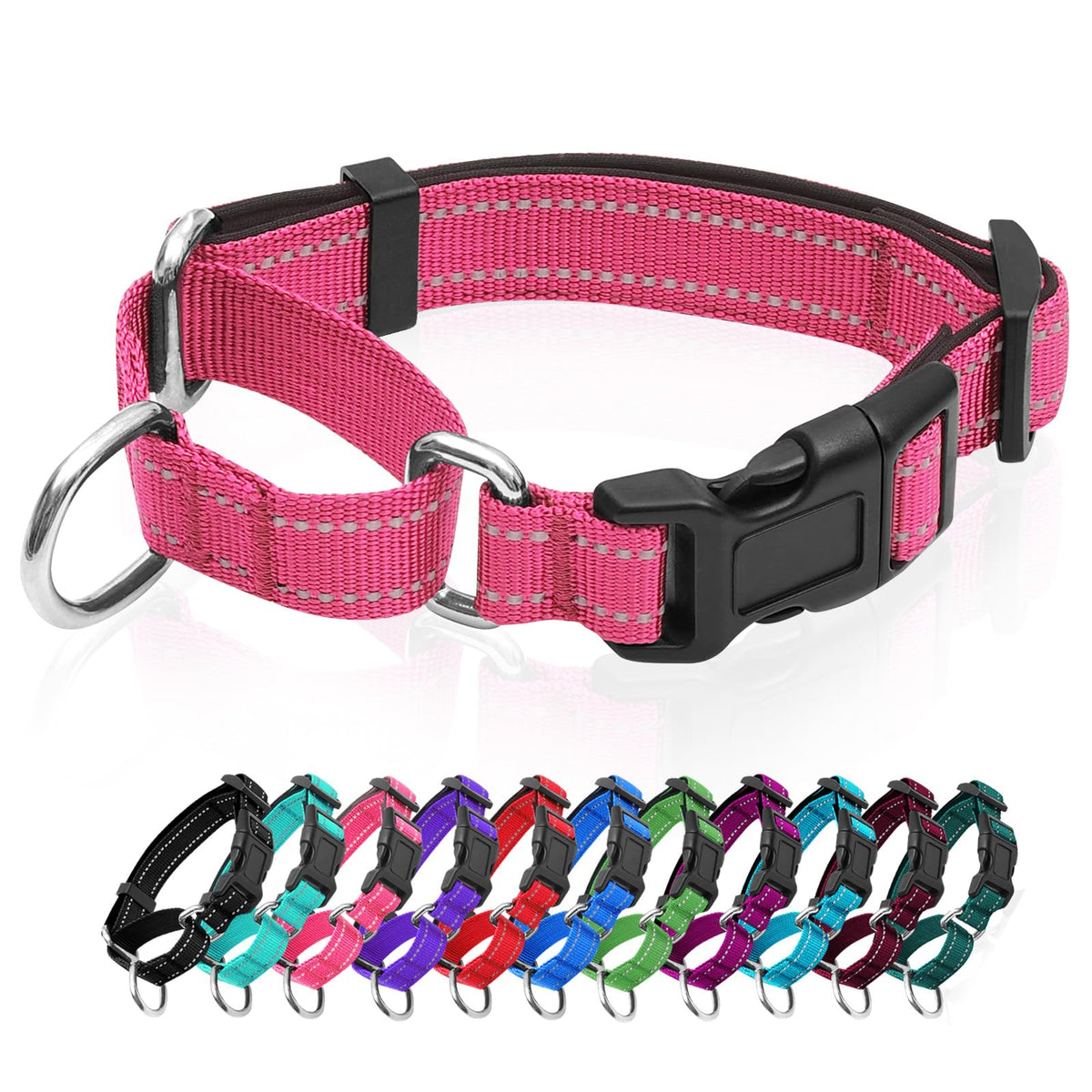 GDLKPS Animal Collar in XS:3/4" Wide for 11.5"-13.5" Neck, Pink