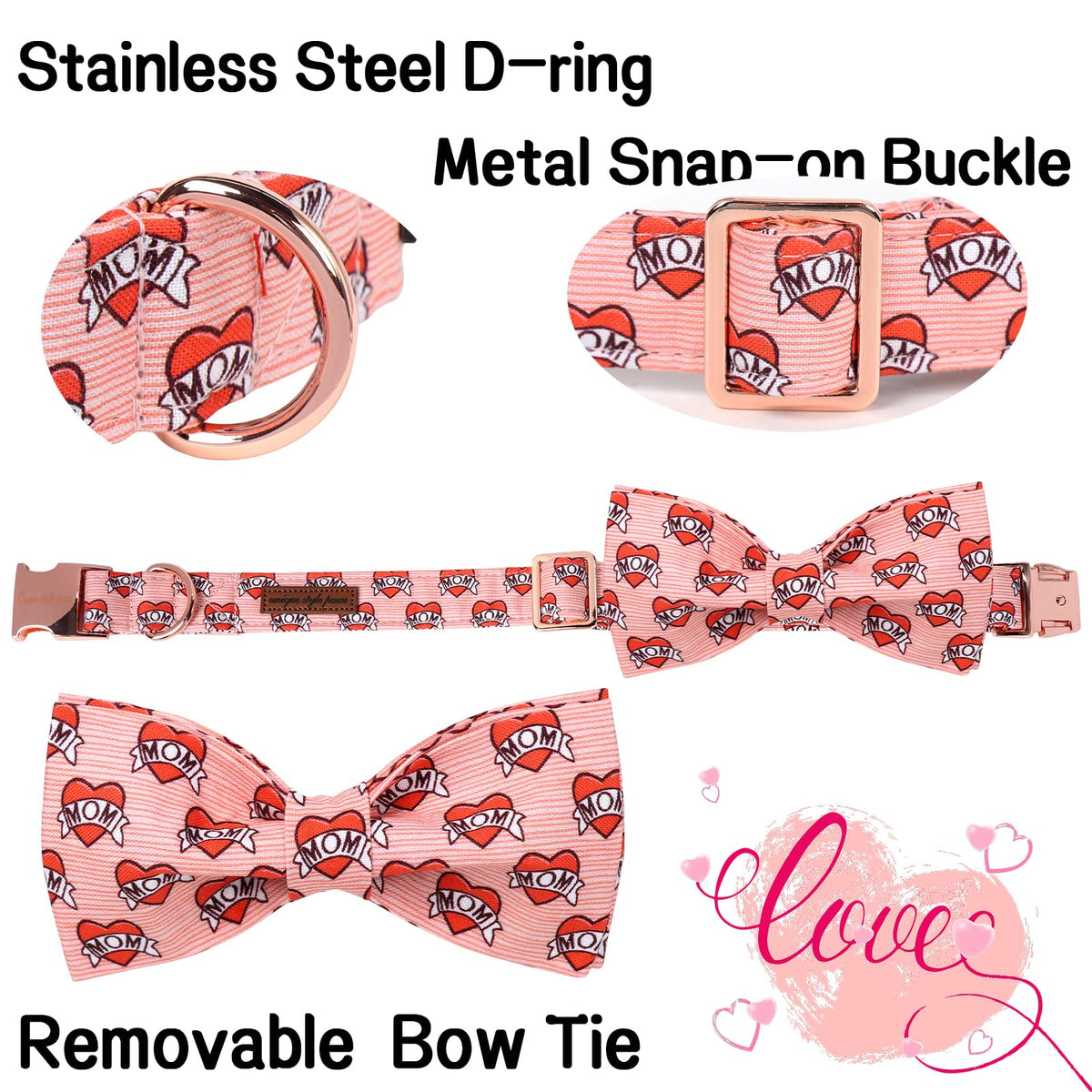 Unique style paws Animal Collar in XS, heart-bow