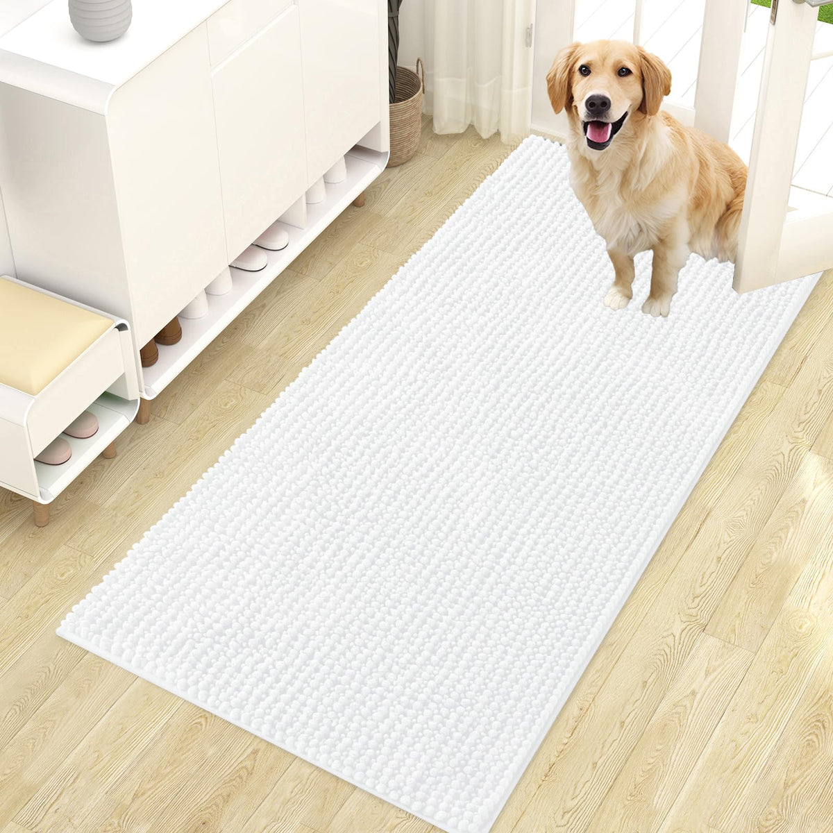 OLANLY Pet Bed Mat in 47" X 24", White