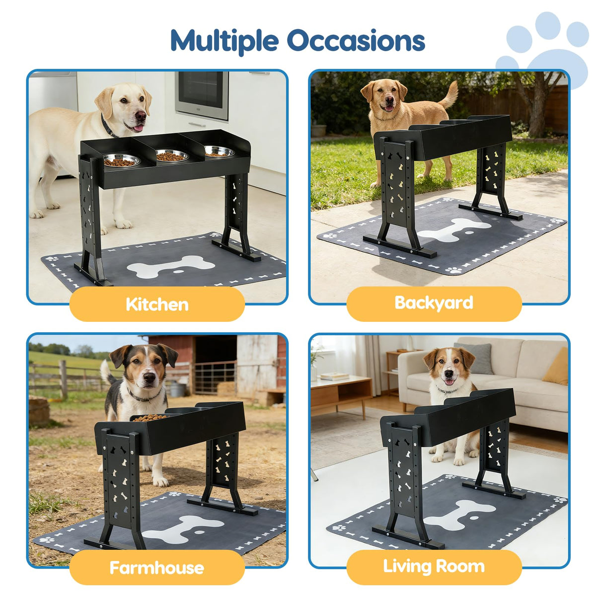 YeeJinHong Pet Feeder in Black