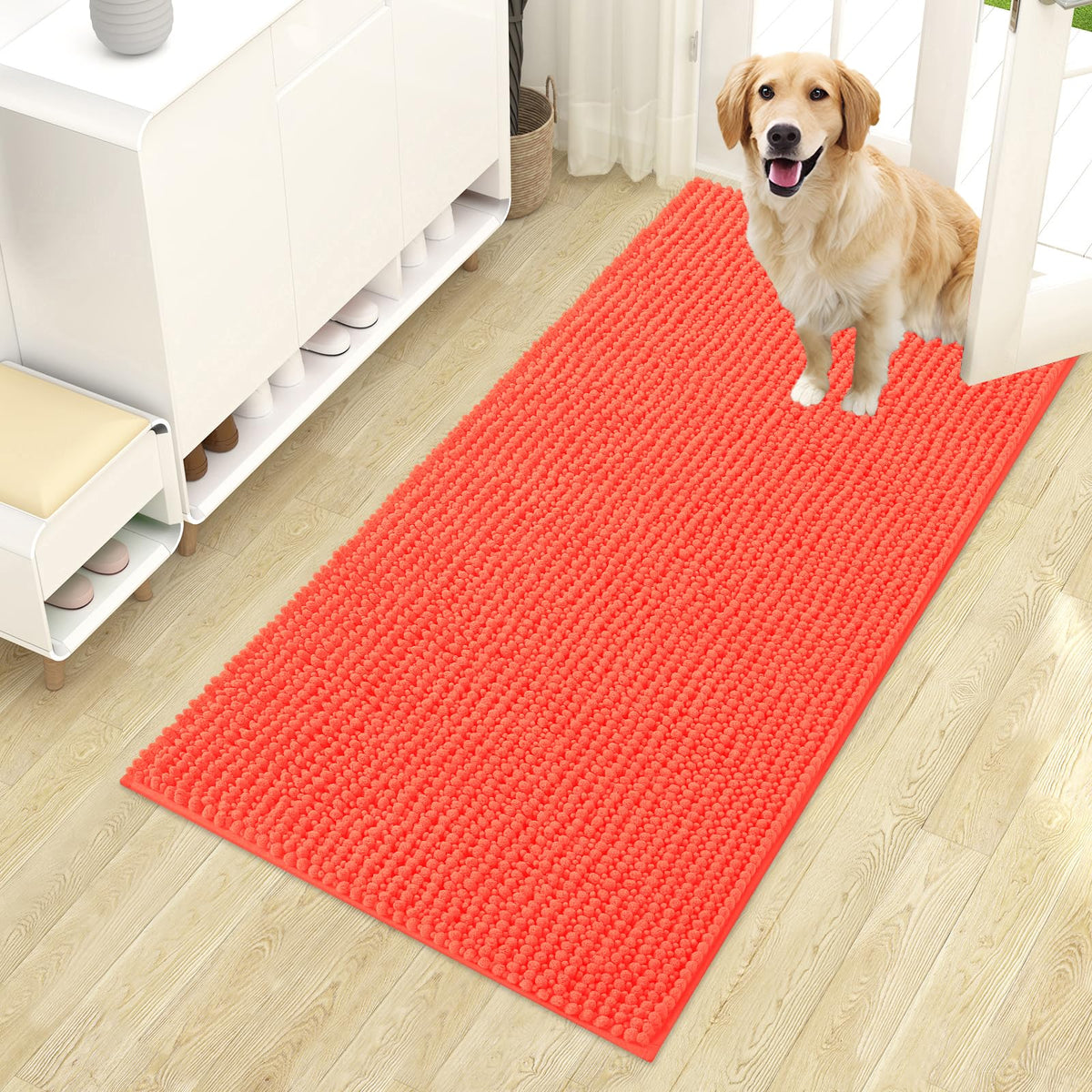 OLANLY Pet Bed Mat in 44" X 24", Coral