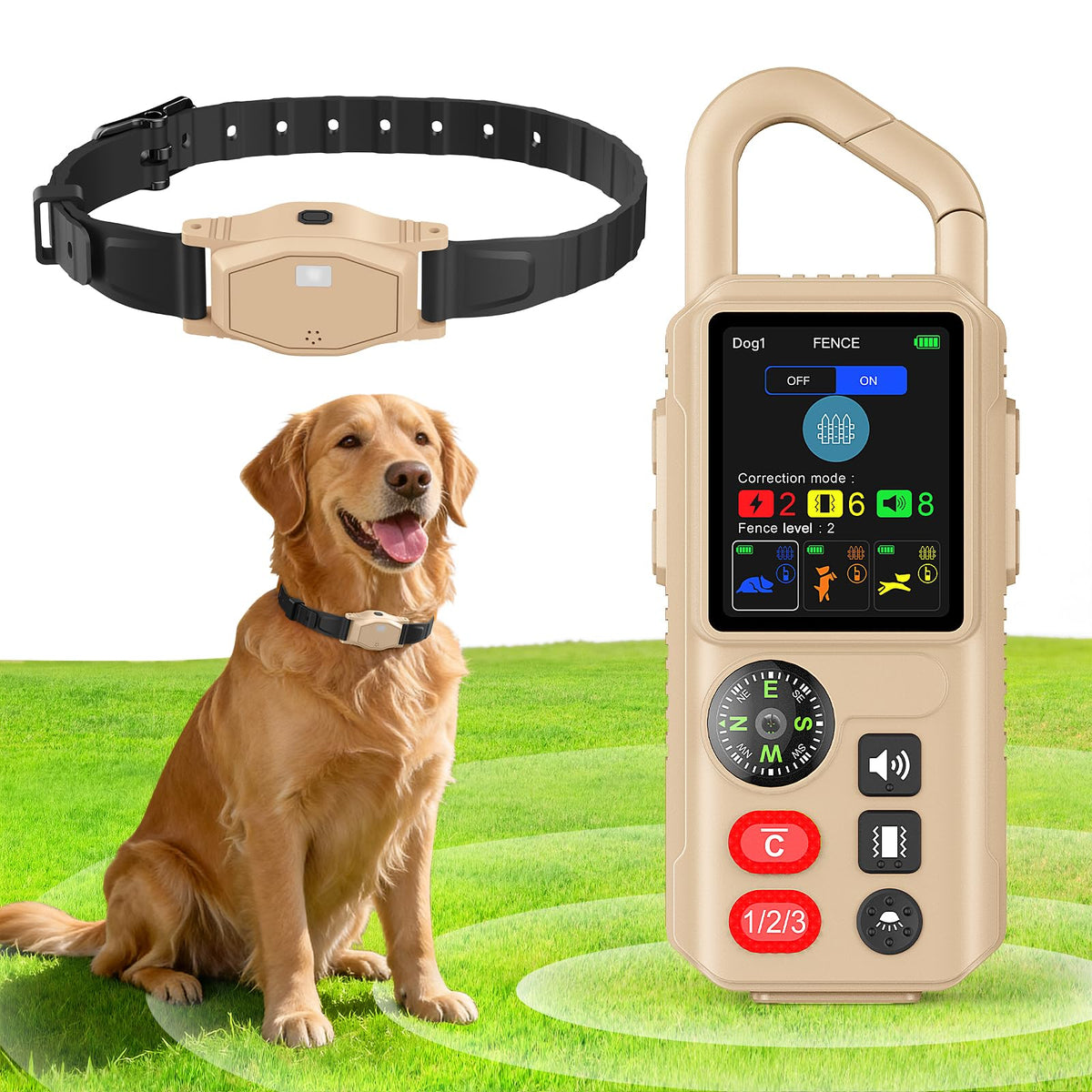 Pawton Animal Collar in Medium, Large, khaki
