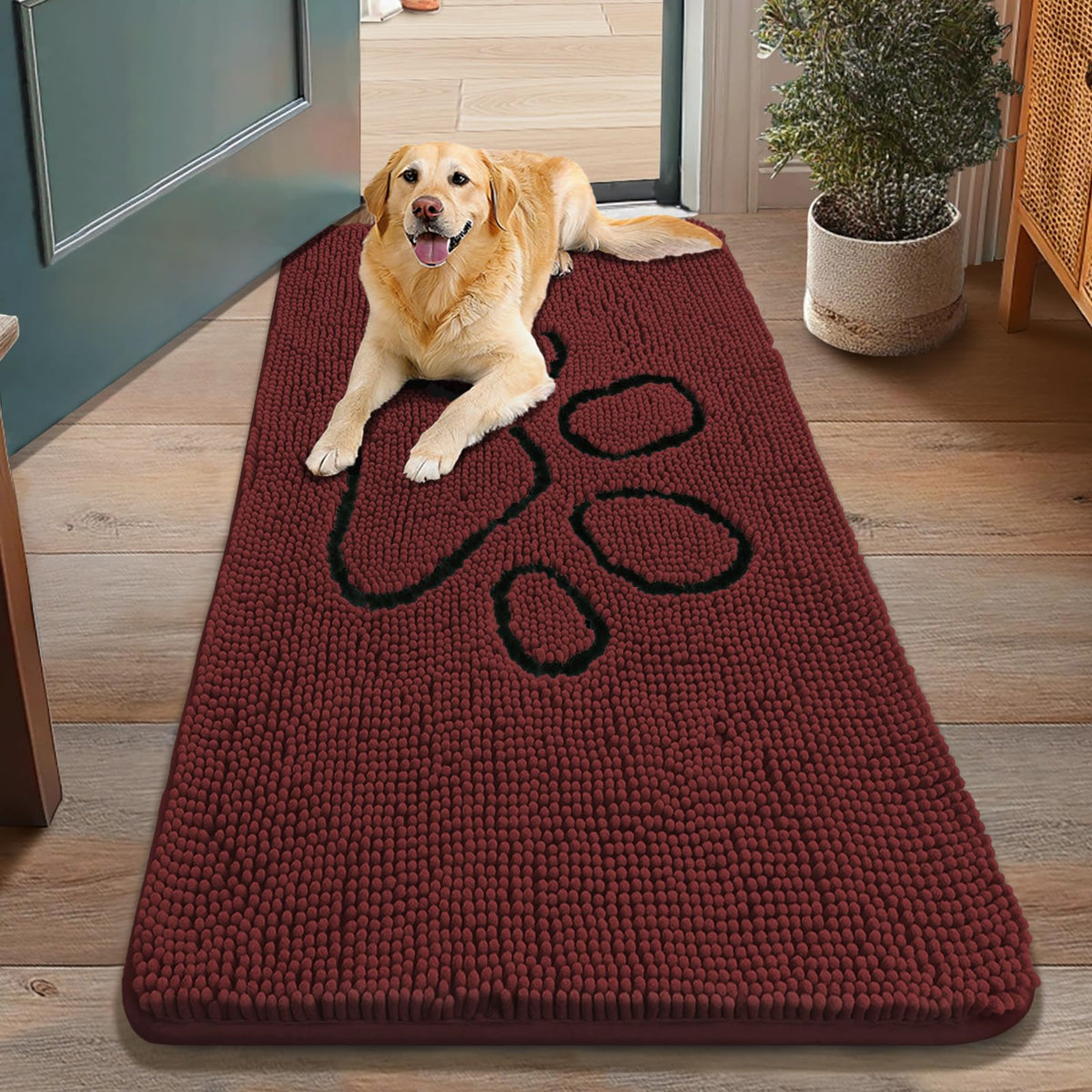 Smiry Rug in 48"X30", Caramel Russet and Black