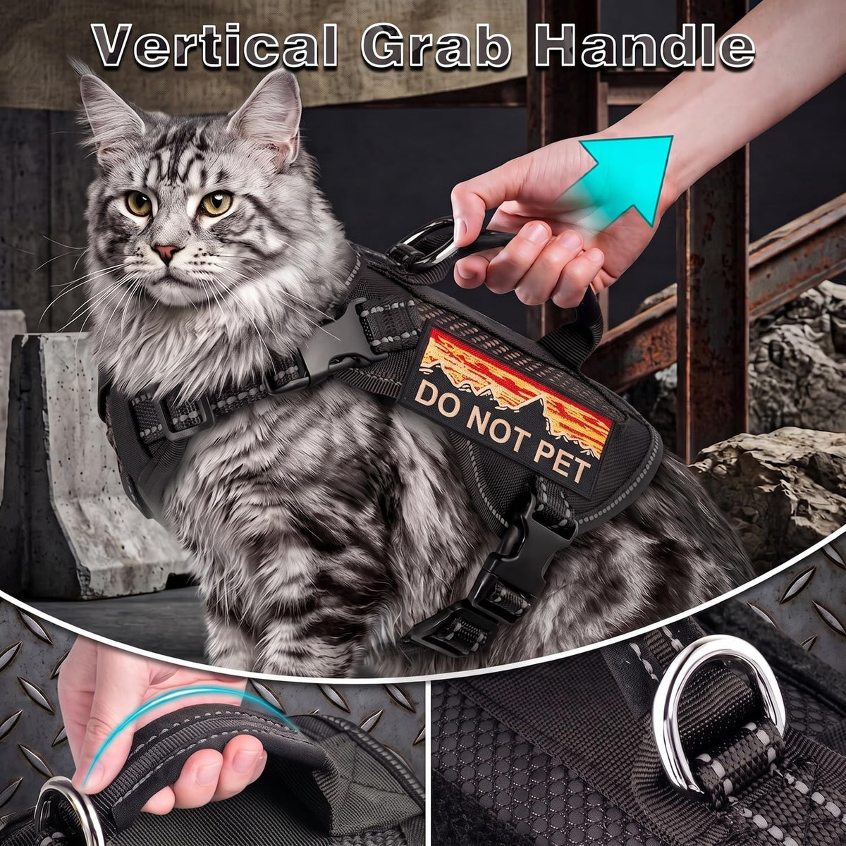 nanappice Animal Harness in Large, Black