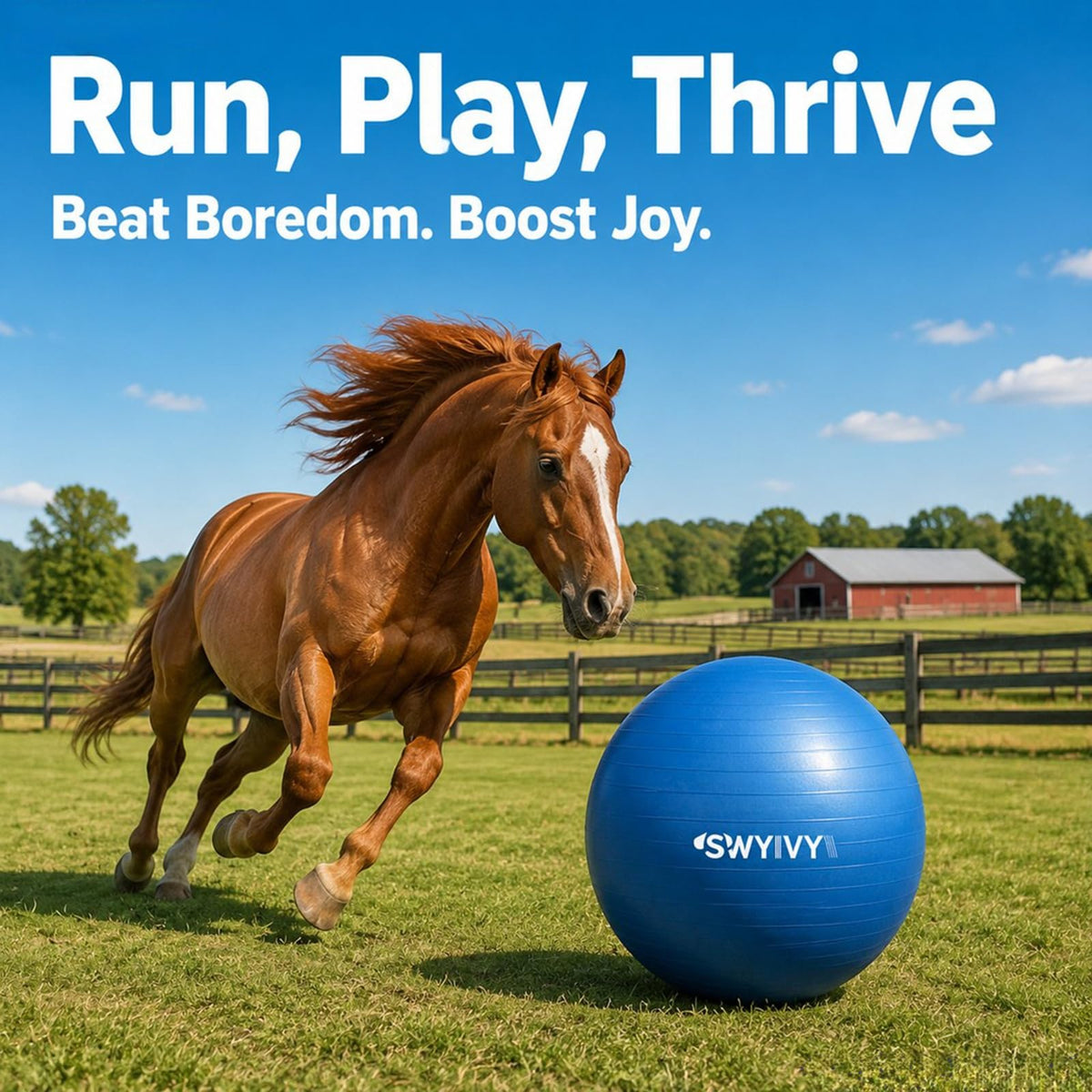 SWYIVY Recreation Ball in 30inch, Blue Ball