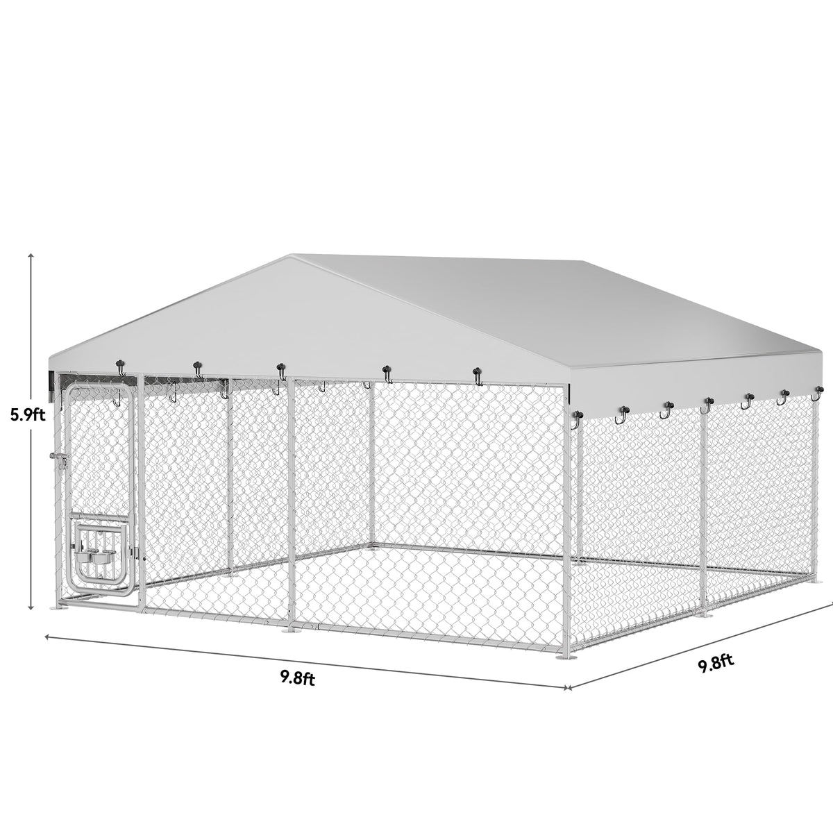 DWVO Animal Cage in 10 x 10 FT, Silver