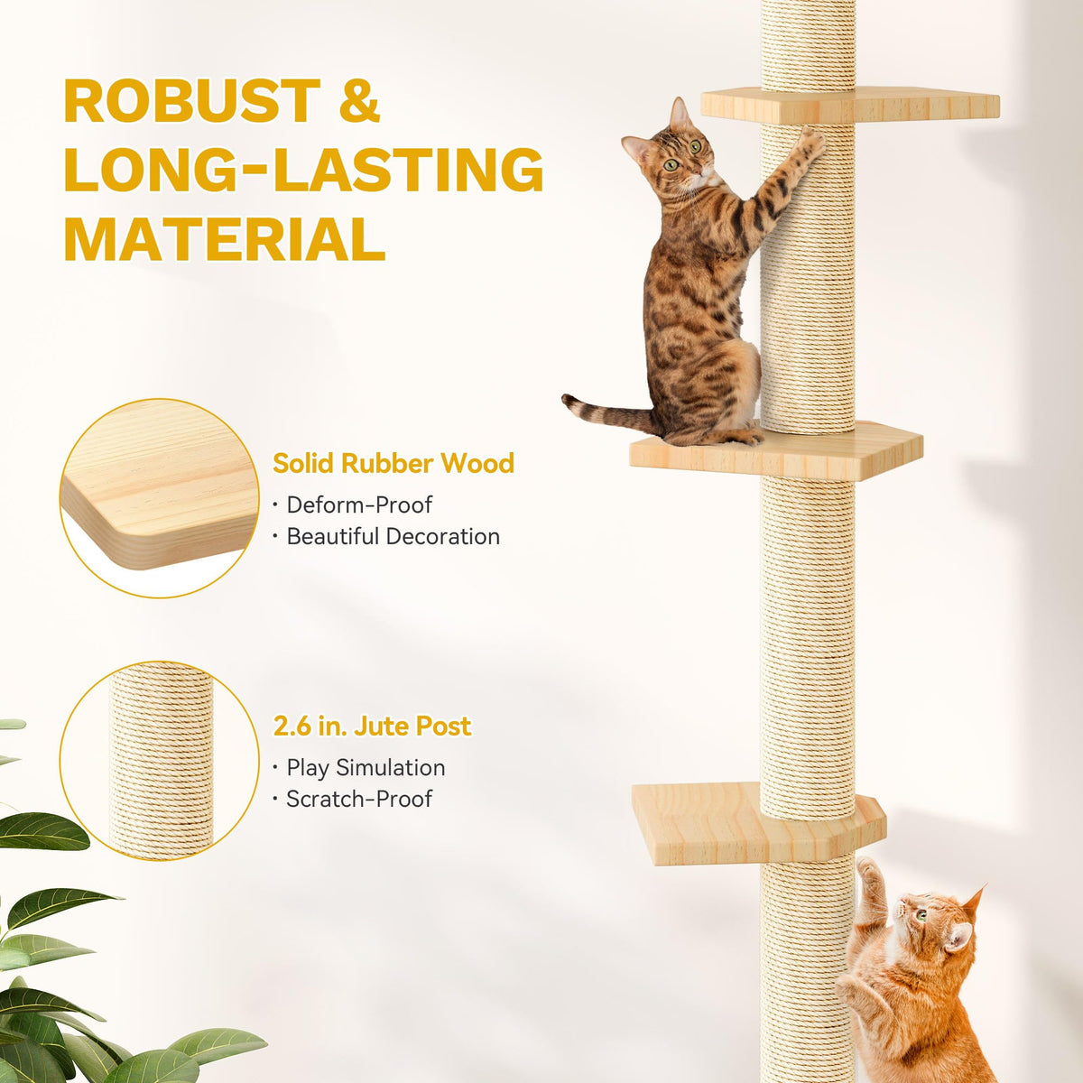 YITAHOME Pet Activity Structure in 21 pieces, Burlywood