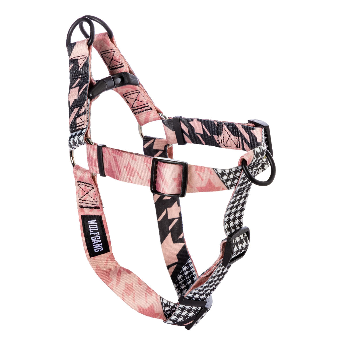 Wolfgang Man & Beast Animal Harness in Large (1 Inch x 20-30 Inch), HoundsPink Print