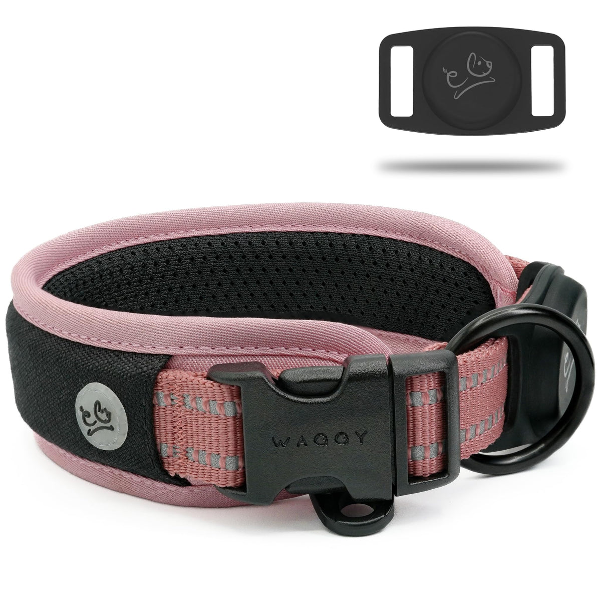 WaggyLife Animal Collar in XS (11.8"-13.8"), Pink