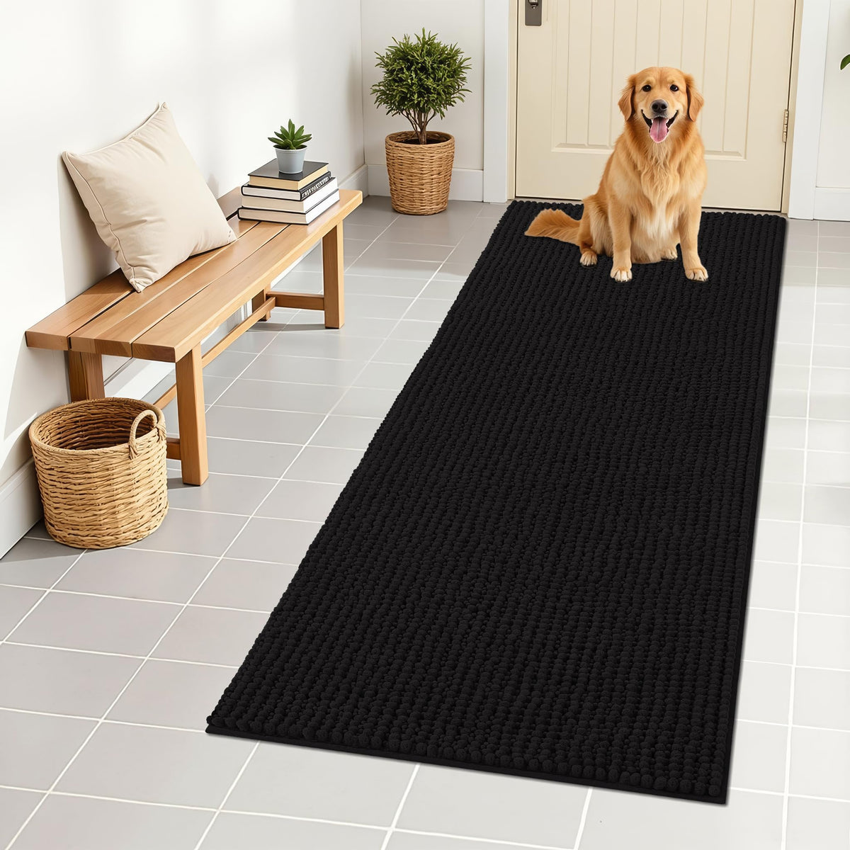 OLANLY Pet Bed Mat in 59" X 24", Black