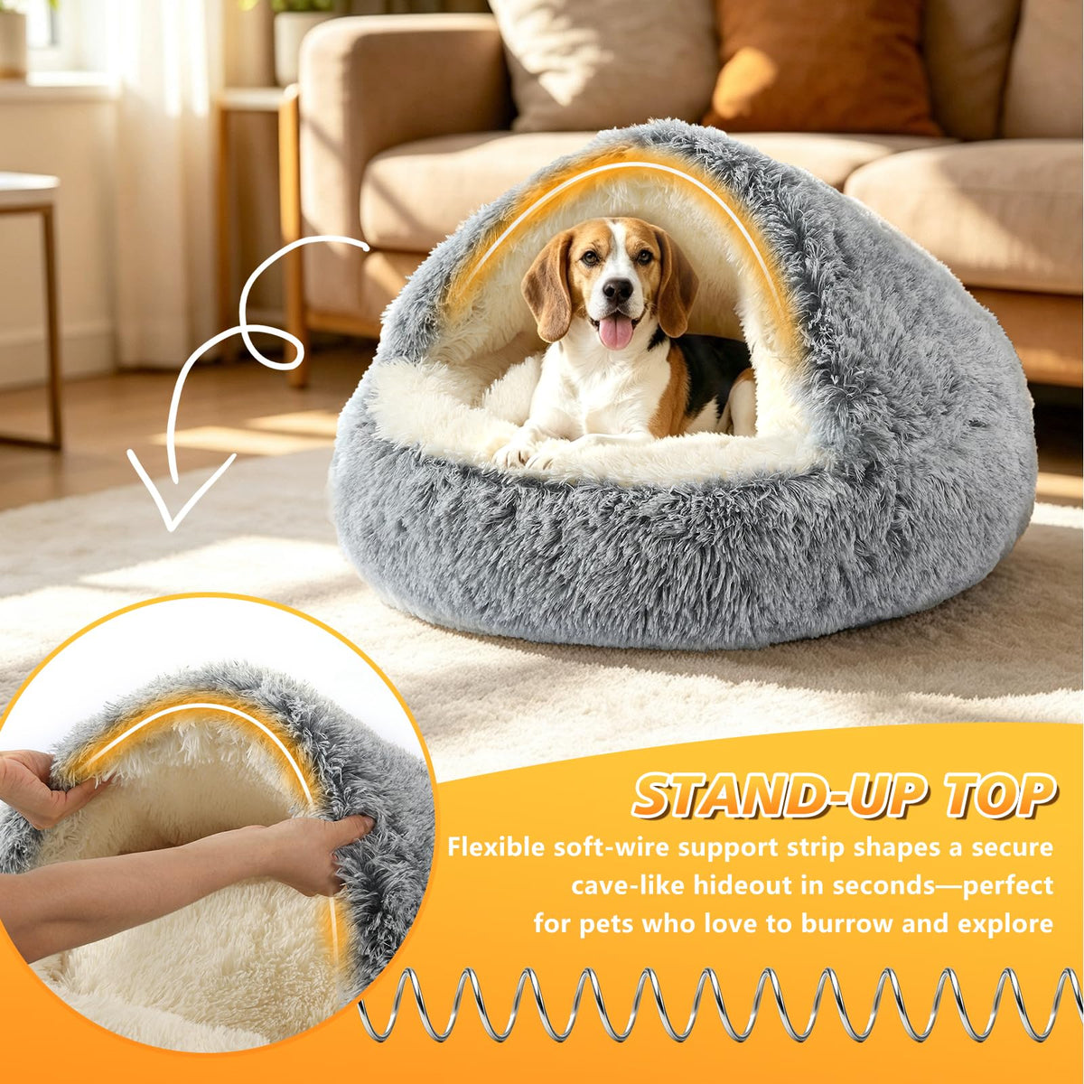 NOYAL Pet Bed Mat in X-Small 15.7'', Gradient Dark grey