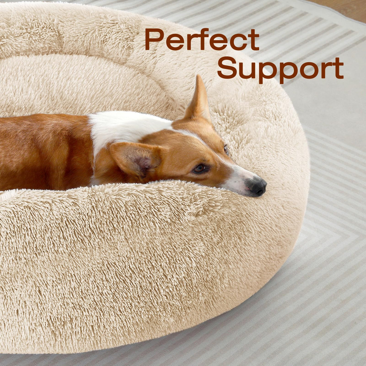 JOLLYVOGUE Pet Bed Mat in 27", Off - White