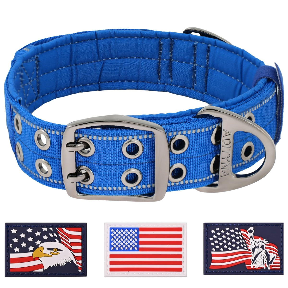ADITYNA Animal Collar in Extra-Large: Fit 24-30" Neck, Royal Blue