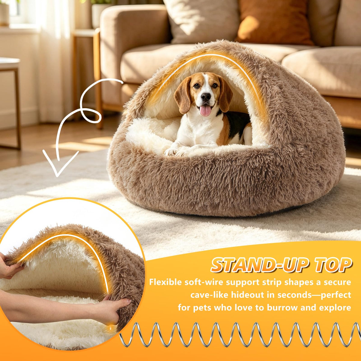 NOYAL Pet Bed Mat in X-Small 15.7'', Brown