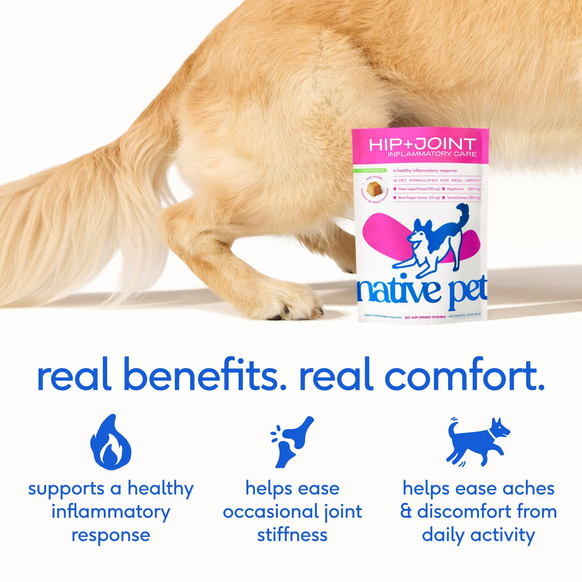 Native Pet Animal Nutritional Supplement in 60 Servings, Inflammatory Care