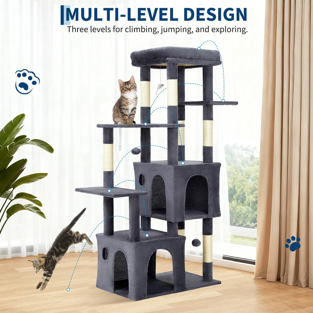 OUTLANE Pet Activity Structure in Dark gray, Dark Gray