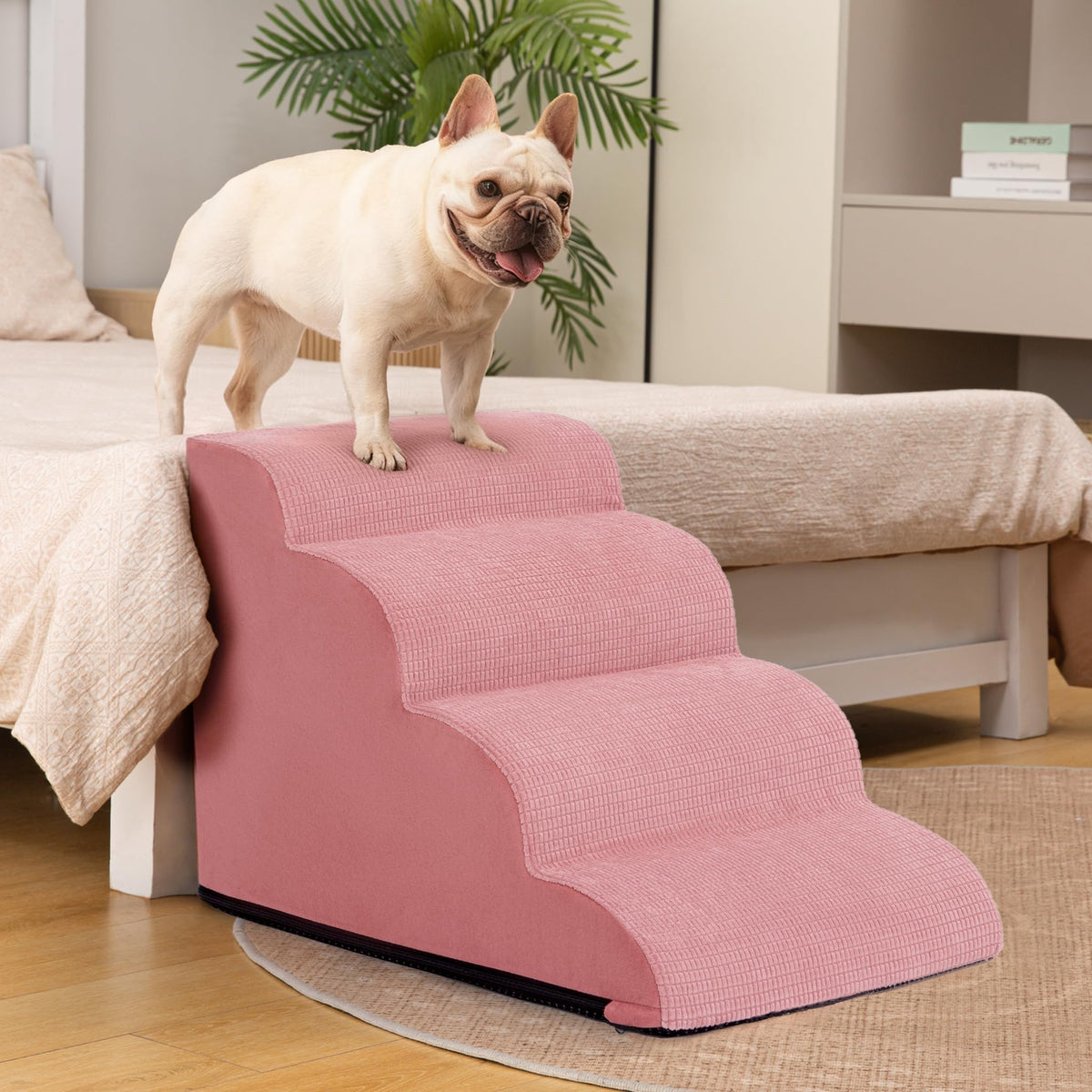 aodisman Animal Stair in Standard 4-Step 17.4"H, Pink