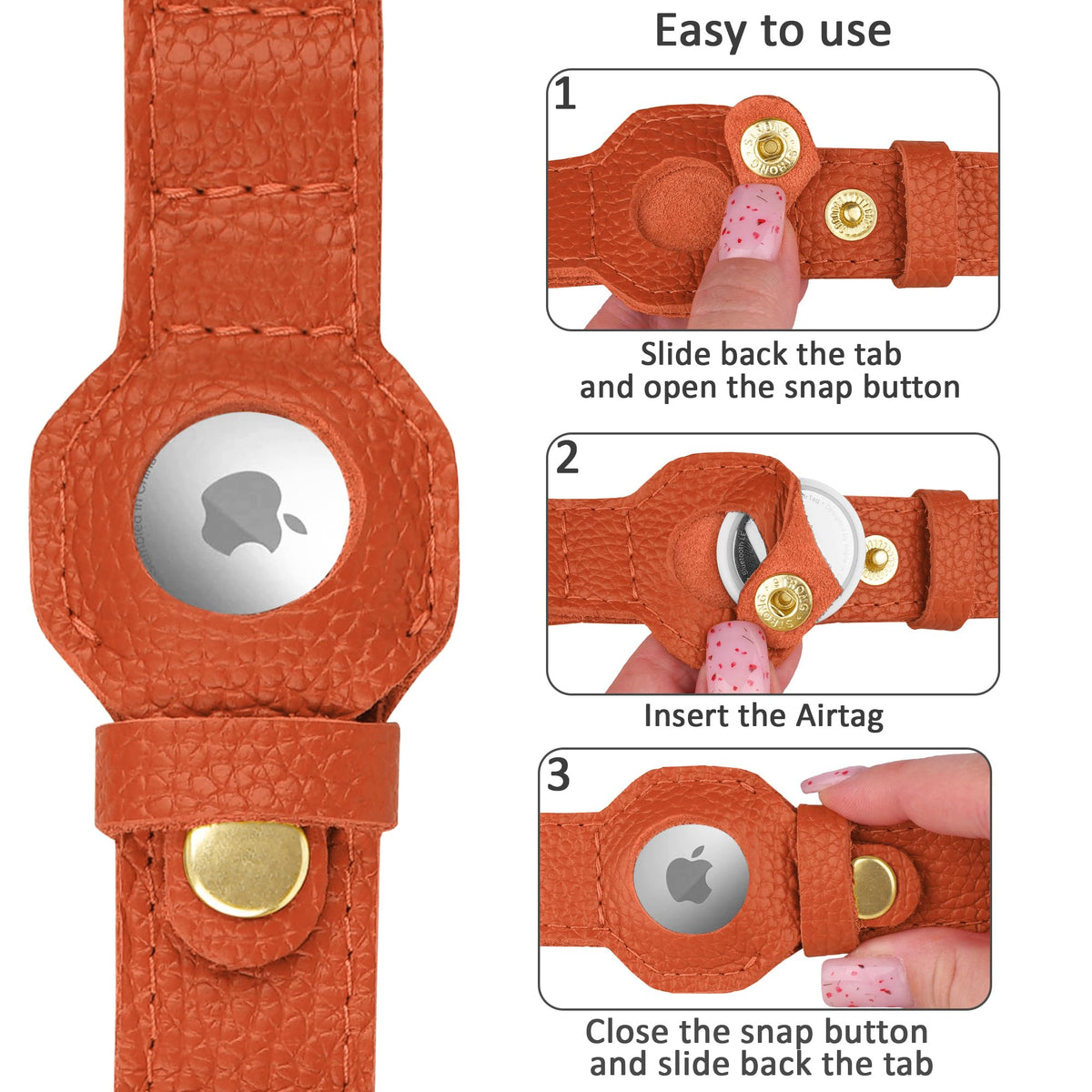 BUDKAS Animal Collar in XS, 9"-12" Neck Fit, Orange