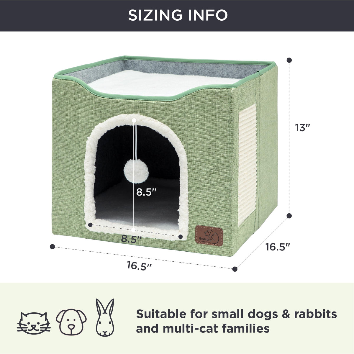 Bedsure Pet Activity Structure in Double, Green