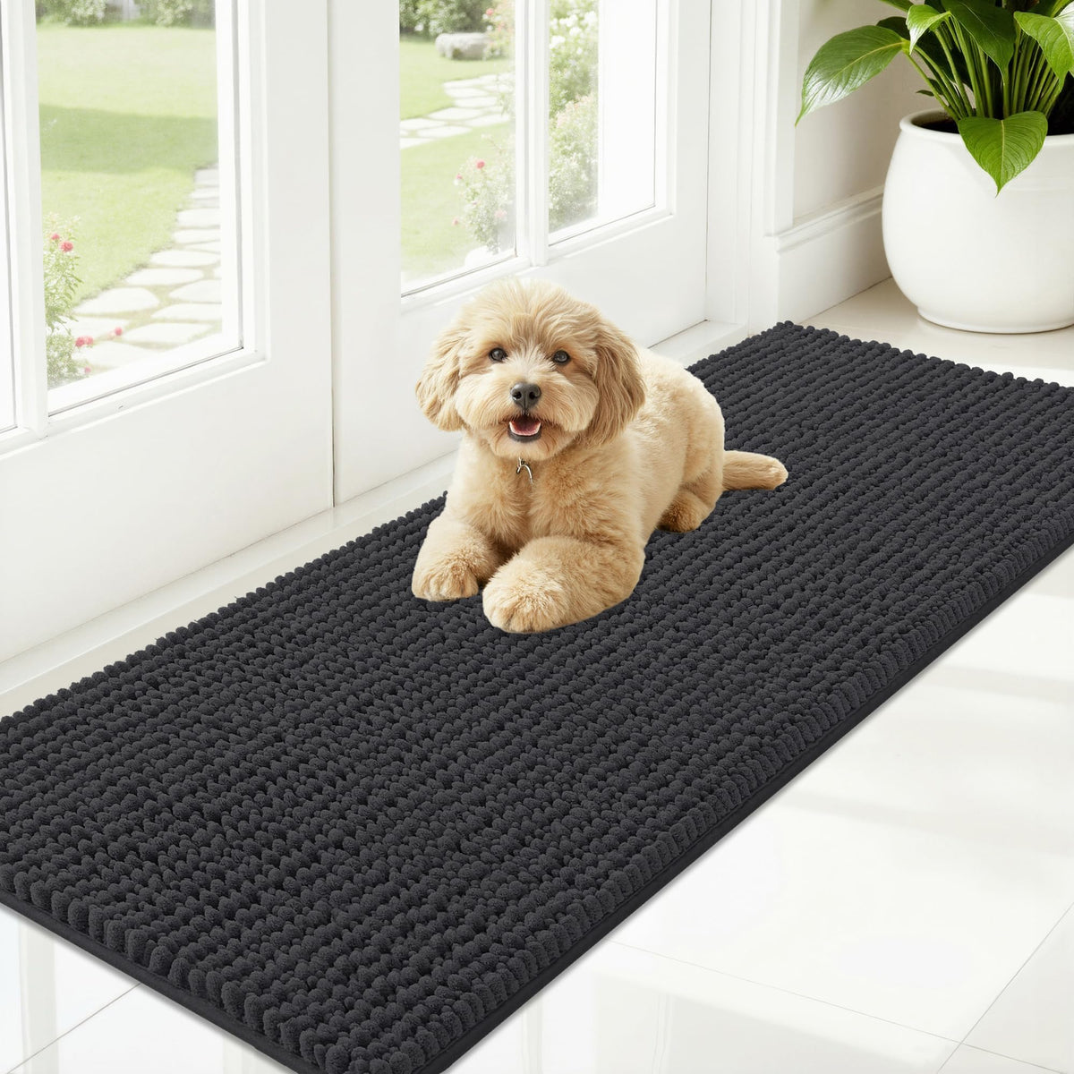 OLANLY Pet Bed Mat in 59" X 20", Dark Grey