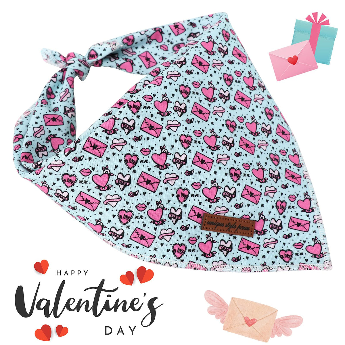 Unique style paws Animal Collar in S, letter-bandana
