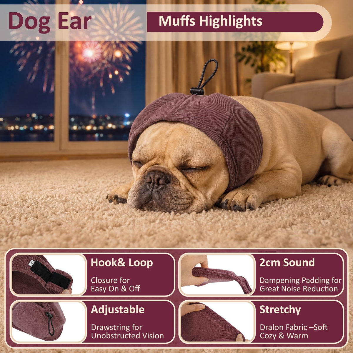 DORA BRIDAL Pet Apparel in S, Burgundy