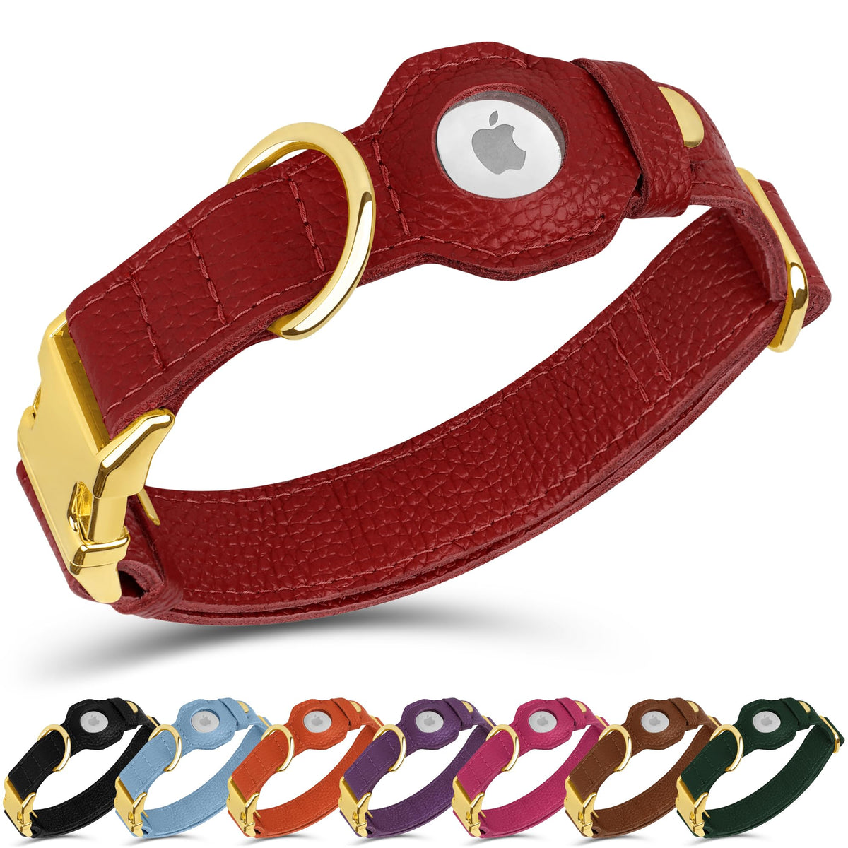 BUDKAS Animal Collar in XS, 9"-12" Neck Fit, Red