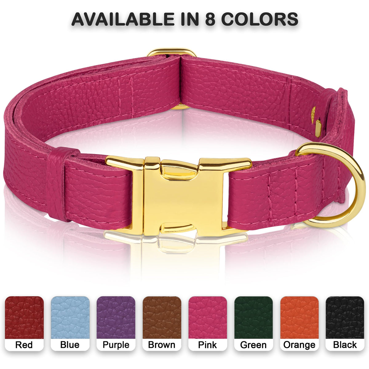 BUDKAS Animal Collar in XS, 9"-12" Neck Fit, Pink