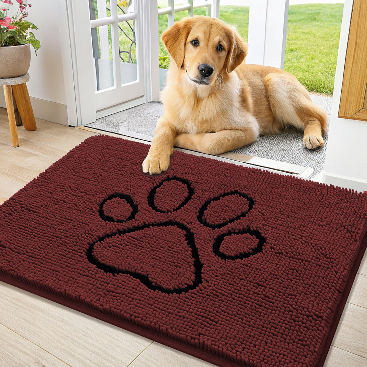 Smiry Rug in 36"X24", Caramel Russet and Black