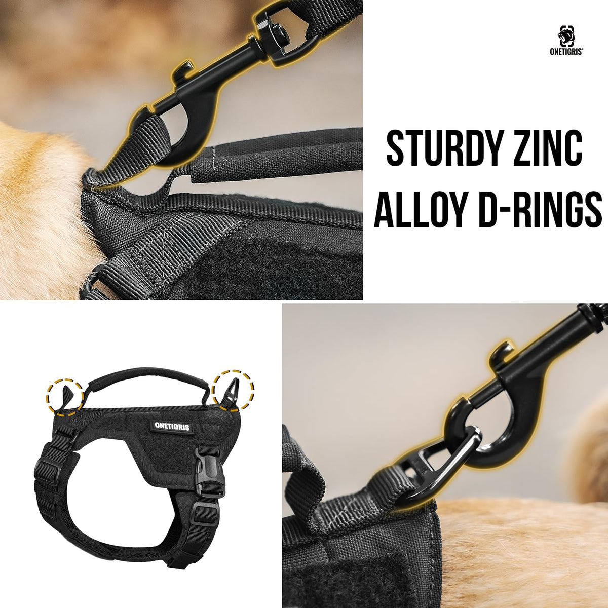 ONETIGRIS Animal Harness in XS, Black