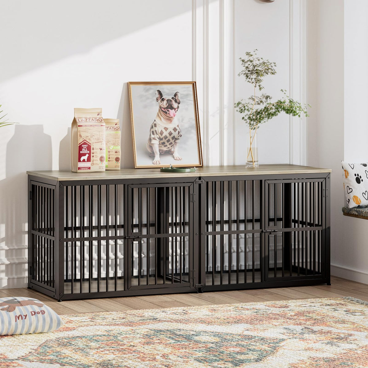 Lyromix Animal Cage in 33.1"L x 22.1"W x 26.0"H, Ancient gray