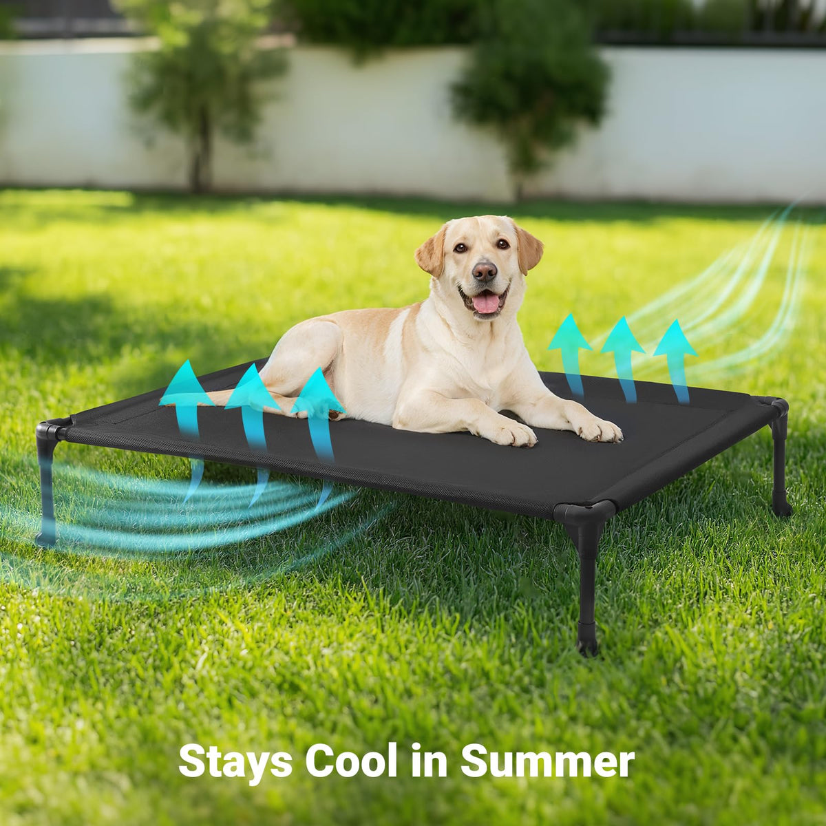 Veehoo Pet Bed Mat in 42.0"L x 30.0"W x 7.0"Th, Black Silver