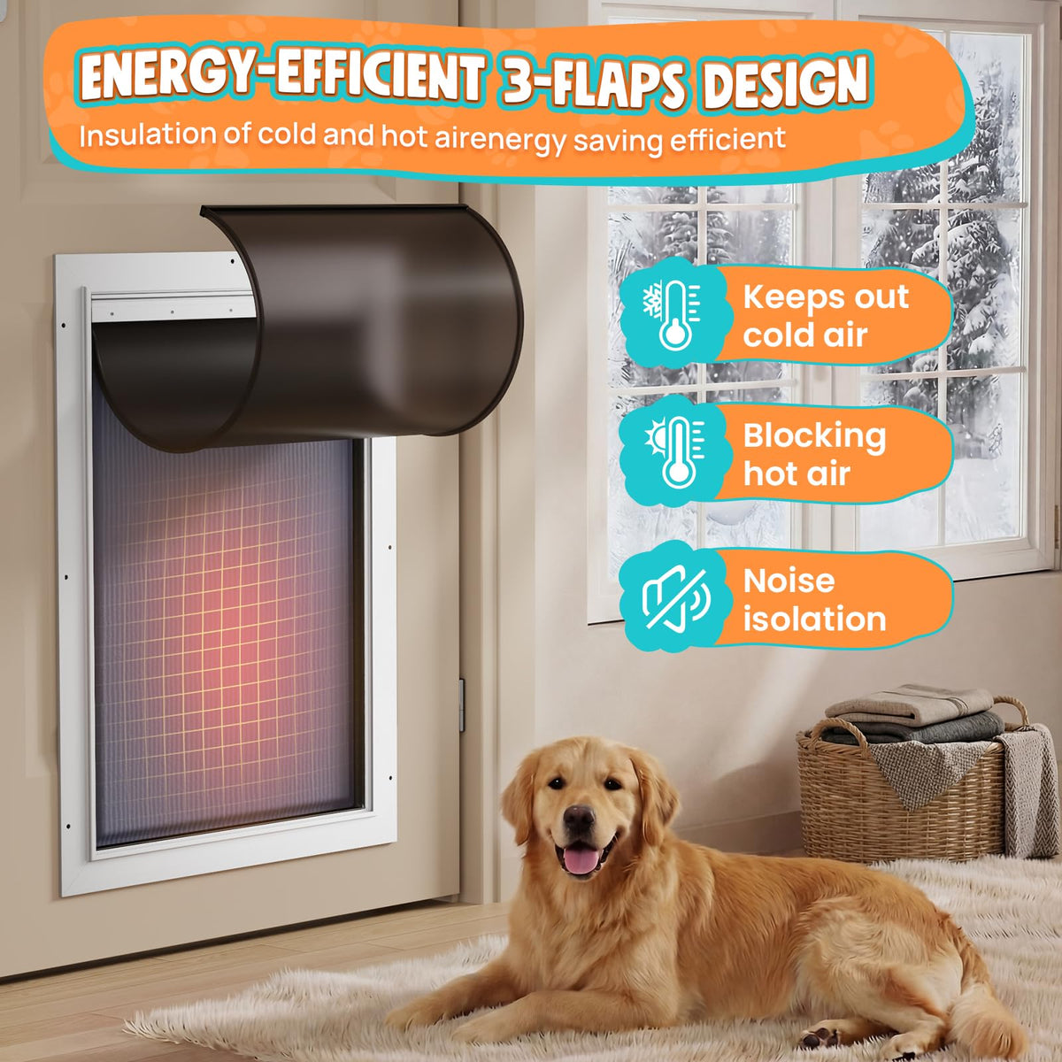 Tiylibe Pet Door in XLarge, White