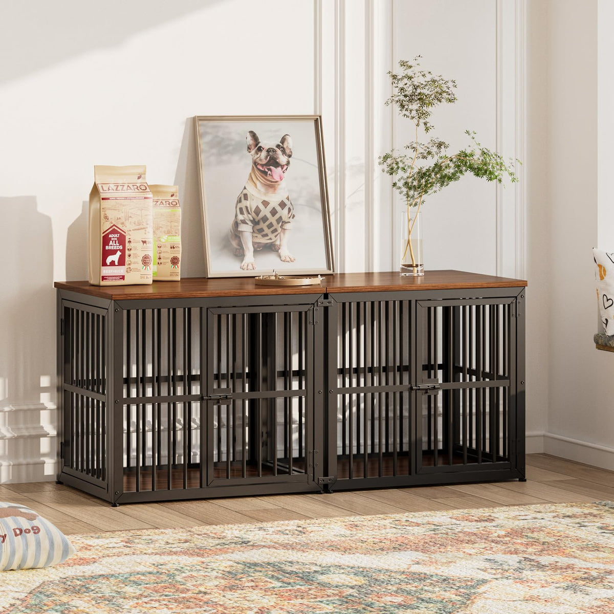 Lyromix Animal Cage in 26.9"L x 20.9"W x 24.0"H, Walnut