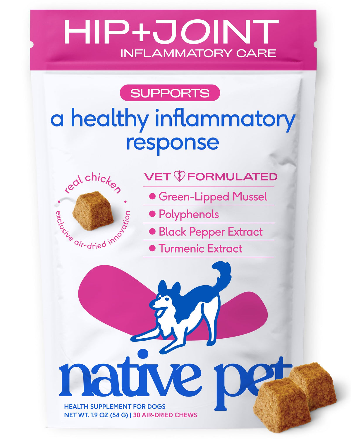 Native Pet Animal Nutritional Supplement in 30 Count, Inflammatory Care